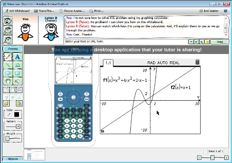 Tutor Com And Texas Instruments Add Graphing Calculator